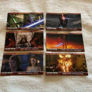 Star Wars: Revenge of the Sith, Topps wide vision trading cards lot of 6 cards